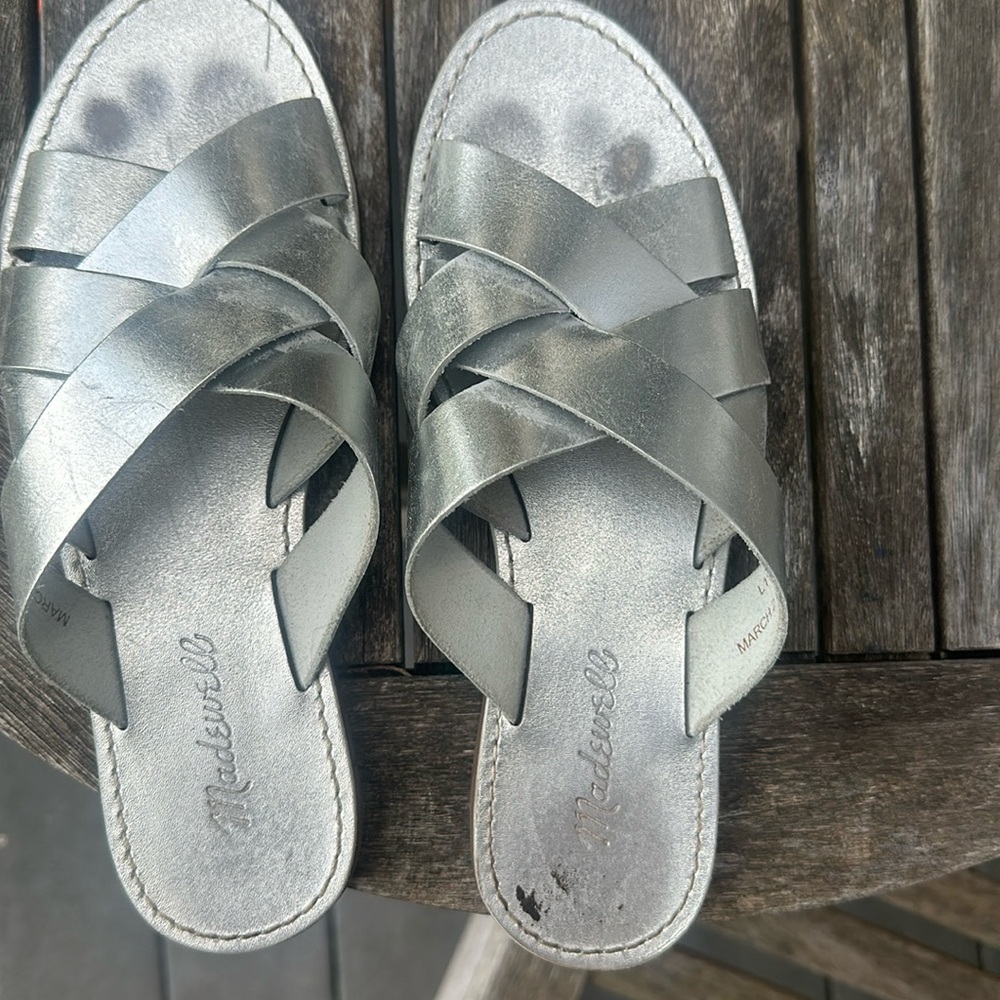 Madewell silver 7.5 sandal